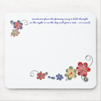 Quilled Flowers Mouse Pad