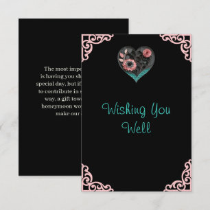 Quilled Heart Wedding  Elegant Enclosure Card