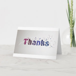 Quilled "thanks" greeting card