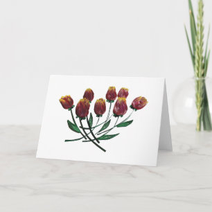 Quilled Tulips greeting card horizontal