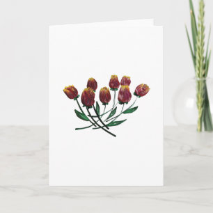 Quilled Tulips Greeting card - vertical