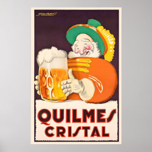 Quilmes Cristal Beer Drinks Mauzan Wine Beverage Poster