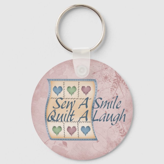 Quilt a Laugh Keychain (Front)