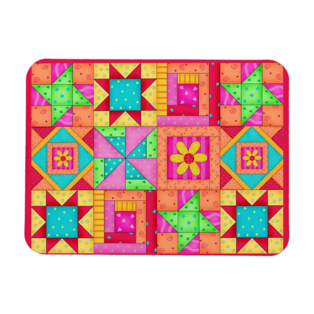 Quilt Block Flexible Magnet (Horizontal)