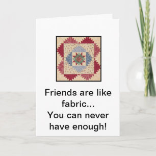 Quilt Block Friendship Greeting Card