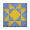 Quilt Block Magnet Star Blue