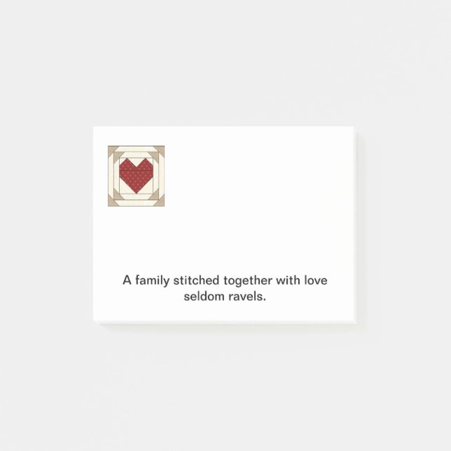 Quilt Block Post-it Note C (Front)