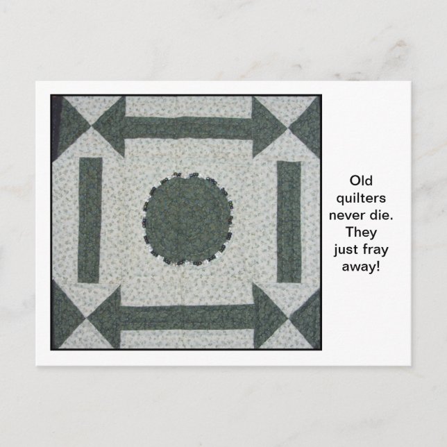 Quilt block quote postcard (Front)