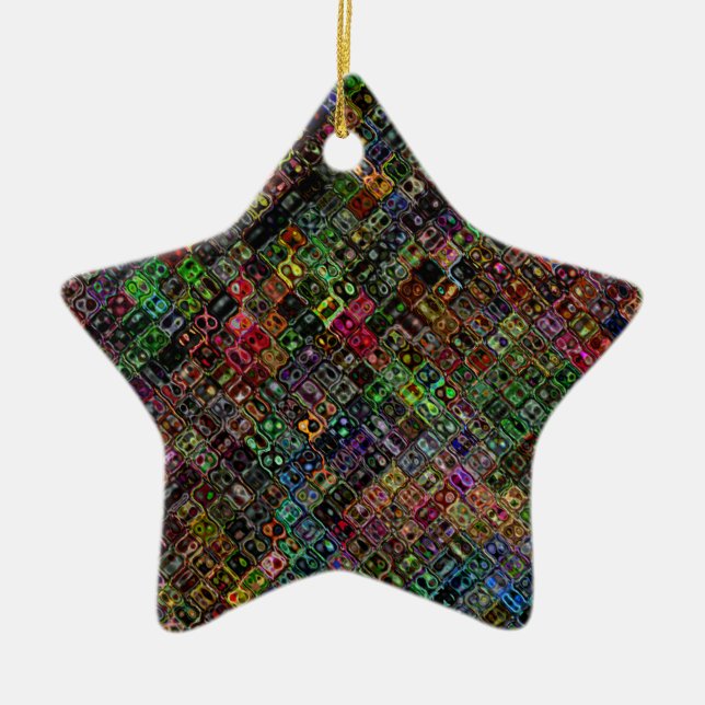 Quilt Ceramic Ornament (Front)