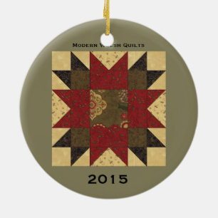 Quilt Christmas Flower Ornament