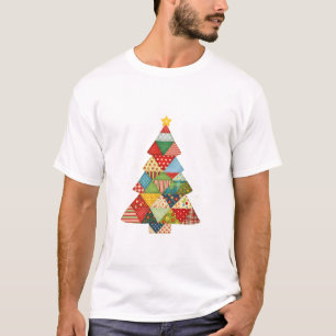 Quilt Christmas Tree Festive Quilt Lovers  T-Shirt