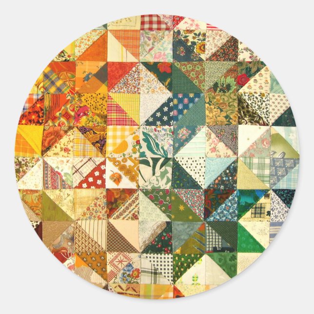 Quilt Classic Round Sticker (Front)