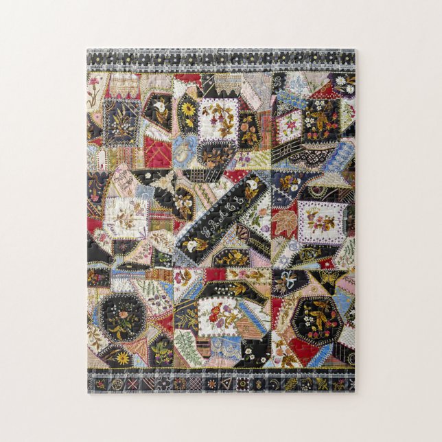 Quilt, crazy pattern jigsaw puzzle (Vertical)