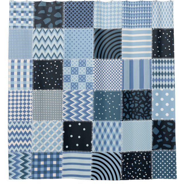 Quilt design. Seamless patchwork pattern from stit (Front)