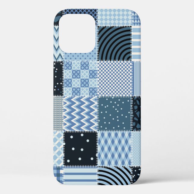 Quilt design. Seamless patchwork pattern from stit Case-Mate iPhone Case (Back)