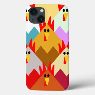 Quilt-Inspired Chickens  iPhone 13 Case