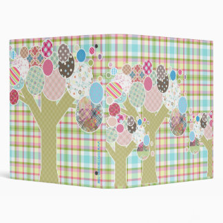 Quilt-Like Patterned Trees Custom Binder
