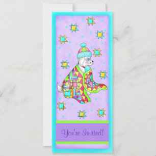 Quilt Lover Dog Invitation, customizable Invitation