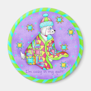 Quilt Lover Dog Magnet