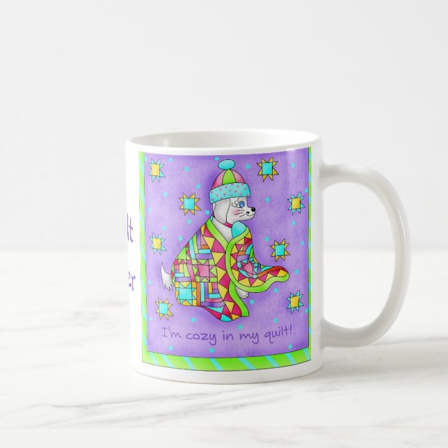 Quilt Lover Dog Mug (Right)