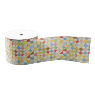 QUILT MOSAIC 3" Wide Grosgrain Ribbon