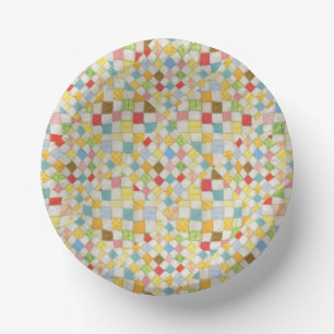 QUILT MOSAIC 7" Paper Bowls Plate