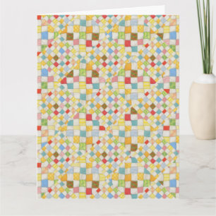 QUILT MOSAIC Big Birthday Card