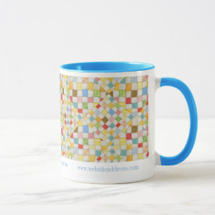 QUILT MOSAIC Business ID Blue Combo Mug