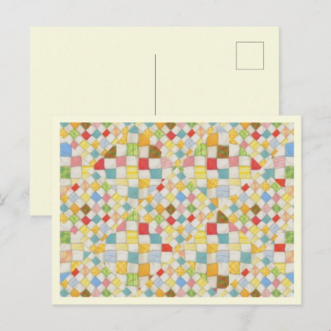 QUILT MOSAIC Postcard / Cream (Front/Back)