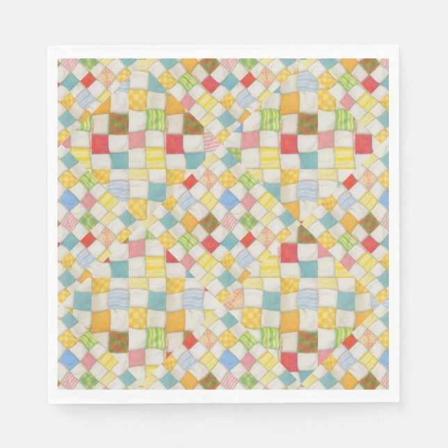 QUILT MOSAIC Standard Luncheon Paper Napkins (Front)