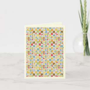 QUILT MOSAIC Thank You Note Card / Cream