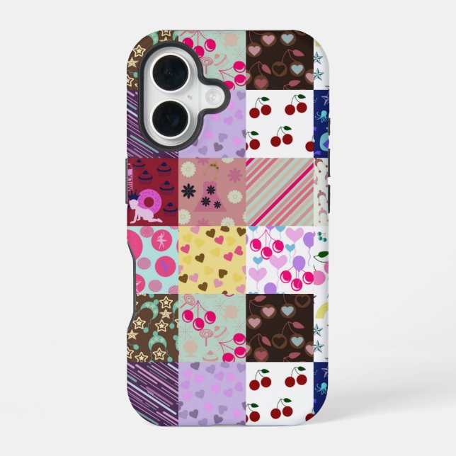 quilt of my patterns iPhone 16 case (Back)