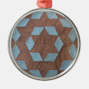 Quilt Pattern - Castle Metal Ornament
