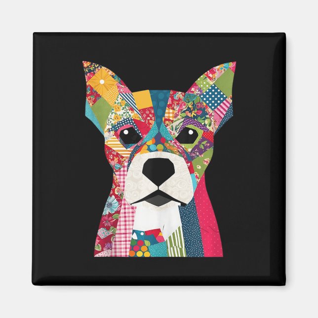 Quilt Pattern Dog For Quilting Lover Quilter Sewin Magnet (Front)