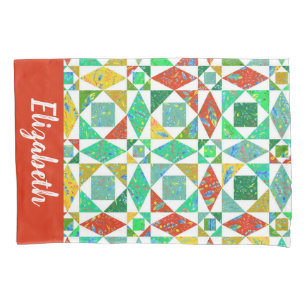 Quilt Pattern Personalized Pillow Case