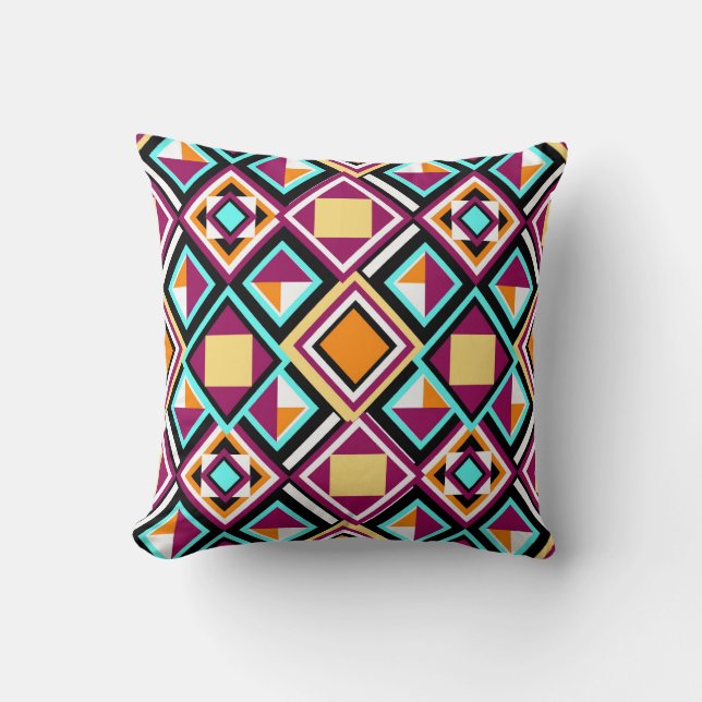 Quilt Pattern Repeat Pillow! Throw Pillow (Front)