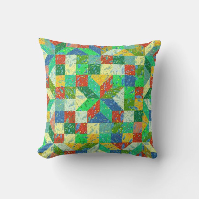 Quilt Pattern Throw Pillow (Front)