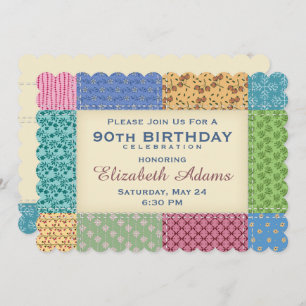 Quilt Personalized   Custom Year Invitation