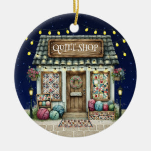 QUILT Shop Ornement en céramique