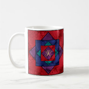 Quilt Square Monogram Coffee Mug