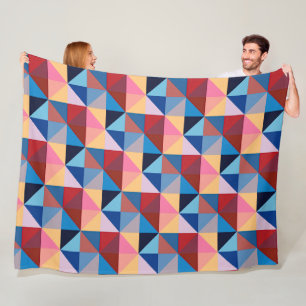 Quilt Square Pattern Fleece Blanket