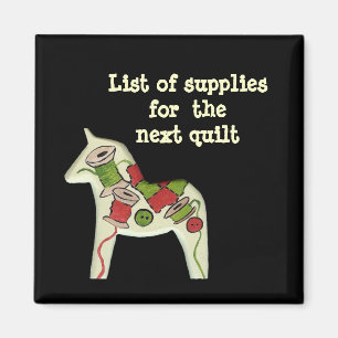 Quilt supplies list magnet
