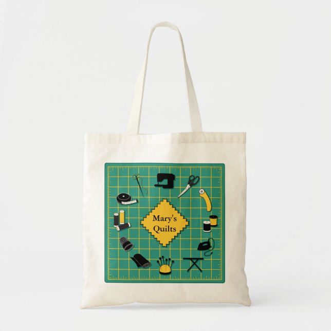 Quilt Time Customize the Label Tote Bag (Front)