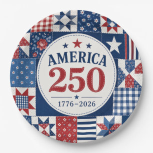 Quilted 250th Paper Plate
