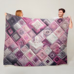 Quilted Abstract Design Fleece Blanket<br><div class="desc">Quilted Abstract Design</div>