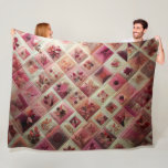 Quilted Abstract Design Fleece Blanket<br><div class="desc">Quilted Abstract Design</div>