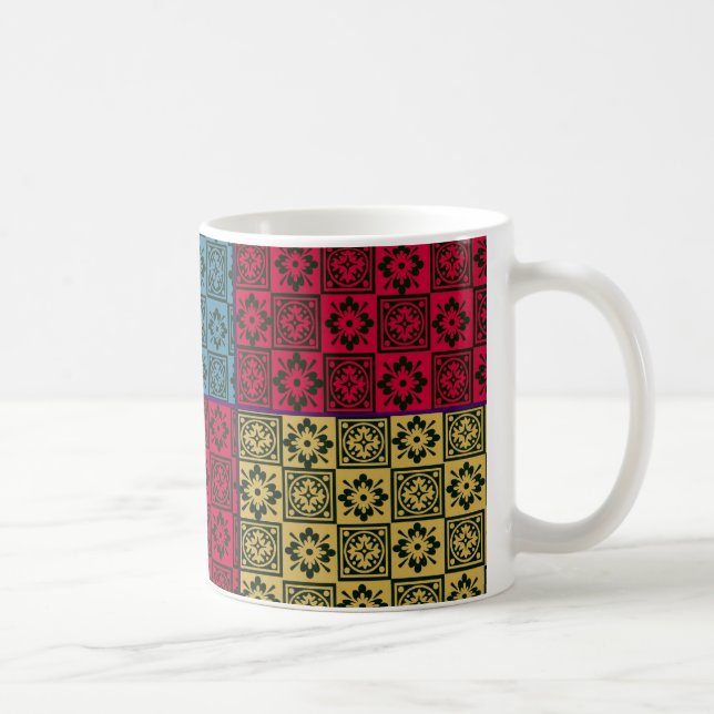 Quilted Block Print Mug (Right)
