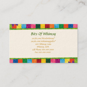 Quilted Business Card! Business Card