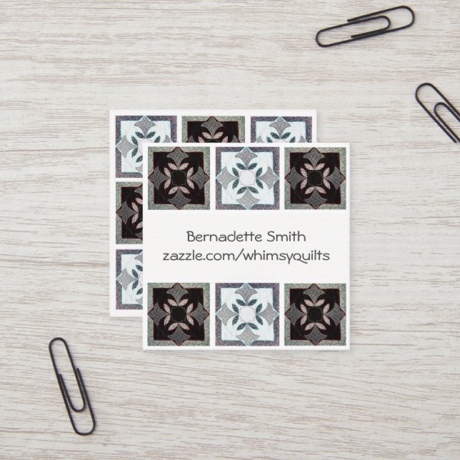 Quilted Business Cards (Front/Back In Situ)