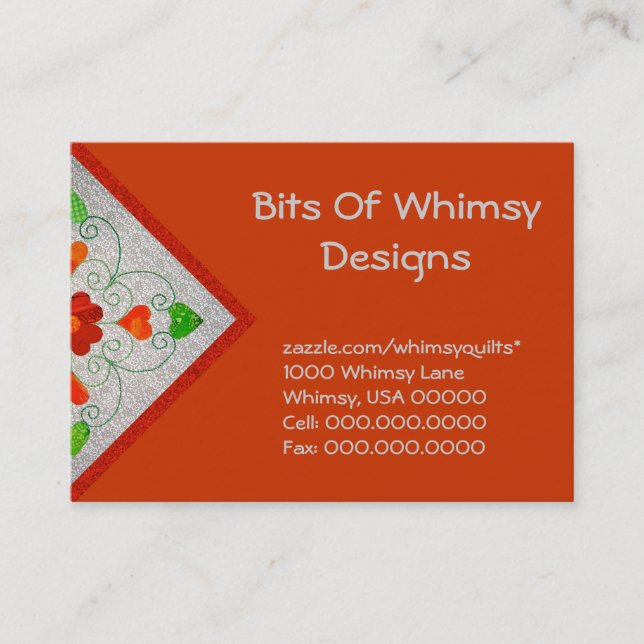 Quilted Business Cards (Front)